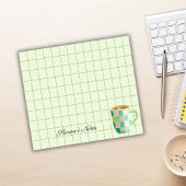 Tea Time Tea Cup - Personalized Grid Sticky Notes