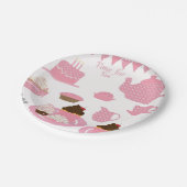 Tea Time Tea Cups Papieren Bordje (Gekanteld)