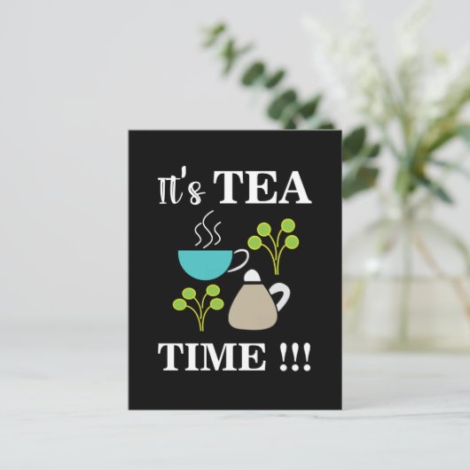 Tea Time Tea Lover Tea Cup Briefkaart (Staand voorkant)