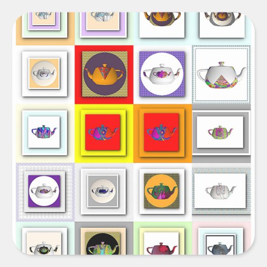 Tea Time theepot Stickers (Voorkant)