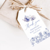 Tea Time Toile baby shower Cadeaulabel