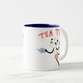 Tea Time Tweekleurige Koffiemok (Voorkant rechts)