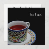 Tea Time. Uitnodiging (Voorkant / Achterkant)