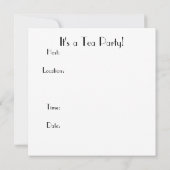 Tea Time. Uitnodiging (Achterkant)