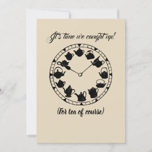 Tea time-uitnodiging voor theeliefhebbers kaart