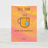 Tea Time Wenskaart Kaart (Achterkant)