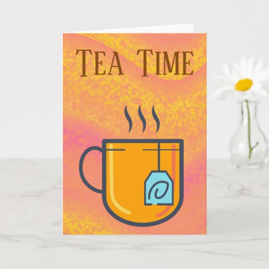Tea Time Wenskaart Kaart (Kleine Plant)