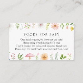 Tea Time Whimsical Wildflower Books voor Baby Informatiekaartje