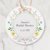 Tea Time Whimsical Wildflower Gift Labels (Achterkant)