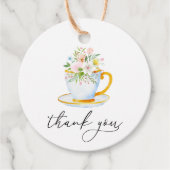 Tea Time Whimsical Wildflower Gift Labels (Voorkant)