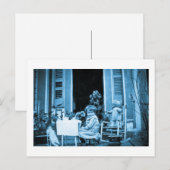 Tea Time with Friends (Blue Toned) Briefkaart (Voorkant / Achterkant)