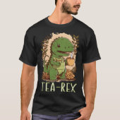 Tea Time with Tea Rex Dinosaur rex Tyrannosaurus T-shirt (Voorkant)
