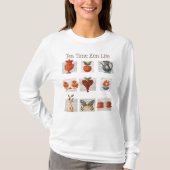 Tea Time Zen, geschilderd, T-shirt (Voorkant)