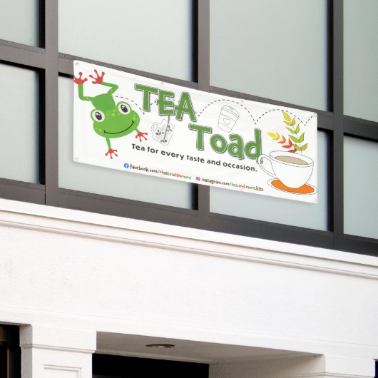 Tea Toad Tea Trailer Banner (Buitenkant Gebouw)