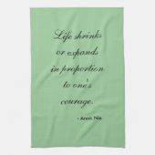 Tea Towel - Anais Nin life groeit uit Theedoek (Verticaal)
