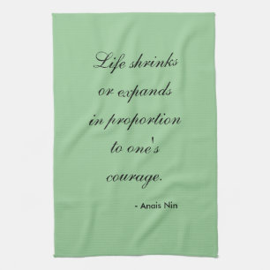 Tea Towel - Anais Nin life groeit uit Theedoek