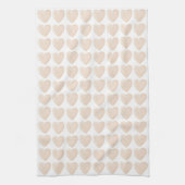 Tea Towel - Beige Love Hearts Theedoek (Verticaal)