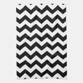 Tea Towel - Black Zipzags Theedoek