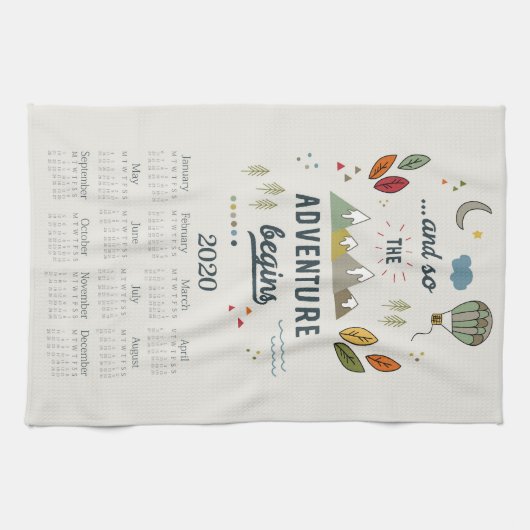 Tea Towel Calendar | Wall Art | Kantoor decor Theedoek (Horizontaal)