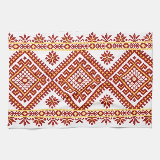 Tea Towel Cotton Oekraïense borduurwerk Theedoek (Horizontaal)