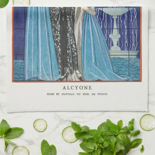 TEA TOWEL: GEORGE BARBIER POSTER THEEDOEK (Gevouwen)