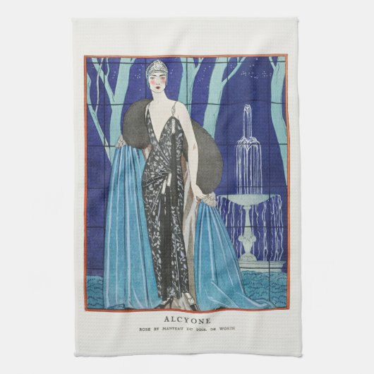 TEA TOWEL:  GEORGE BARBIER POSTER THEEDOEK (Verticaal)