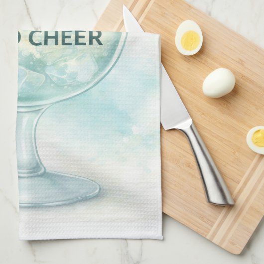 Tea Towel | Gin & Tonic Lemon Mint Kitchen Gift Theedoek (Quarter Fold)