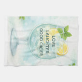 Tea Towel | Gin & Tonic Lemon Mint Kitchen Gift Theedoek (Horizontaal)