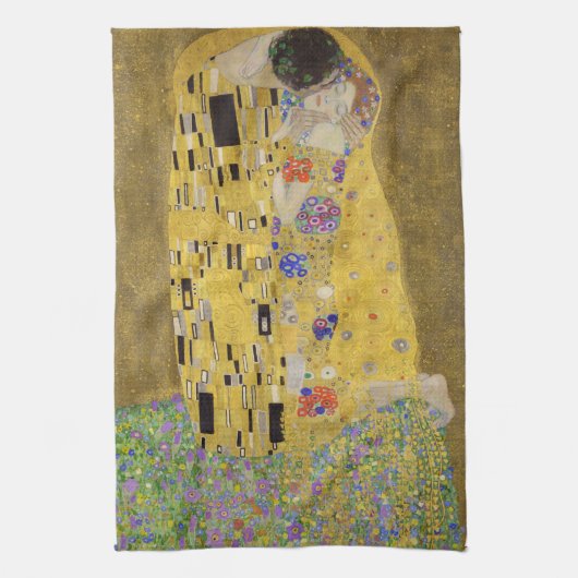 TEA TOWEL : GUSTAV KLIMT : DE KISSEN THEEDOEK (Verticaal)