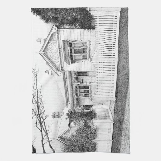 Tea Towel - "Kensington House" Theedoek (Verticaal)