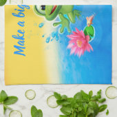 Tea Towel Leap Frog ontwerp. Theedoek (Gevouwen)