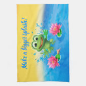 Tea Towel Leap Frog ontwerp. Theedoek (Verticaal)