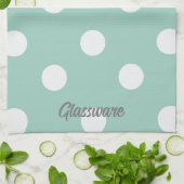 Tea Towel - Light Blue Polka Dots Theedoek (Gevouwen)