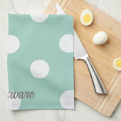 Tea Towel - Light Blue Polka Dots Theedoek (Quarter Fold)