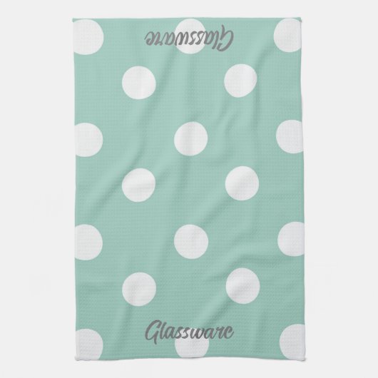 Tea Towel - Light Blue Polka Dots Theedoek (Verticaal)