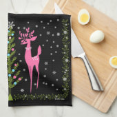 TEA TOWEL MCM CHRISTMAS REIN DEERS THEEDOEK (Quarter Fold)