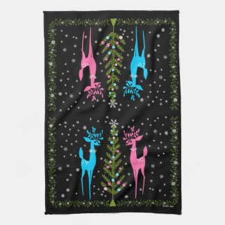 TEA TOWEL MCM CHRISTMAS REIN DEERS THEEDOEK
