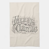 TEA TOWEL :  " MERRY CHRISTMAS " THEEDOEK (Verticaal)