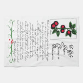 Tea Towel met Antiek recept en illustratie Theedoek (Horizontaal)