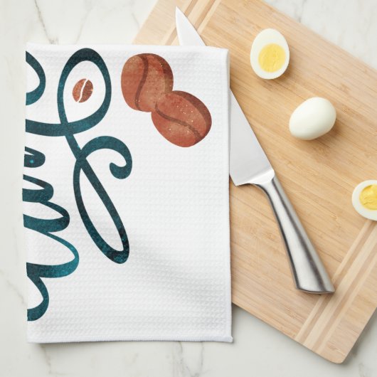 Tea Towel met Coffee Time-bericht Theedoek (Quarter Fold)