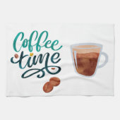 Tea Towel met Coffee Time-bericht Theedoek (Horizontaal)