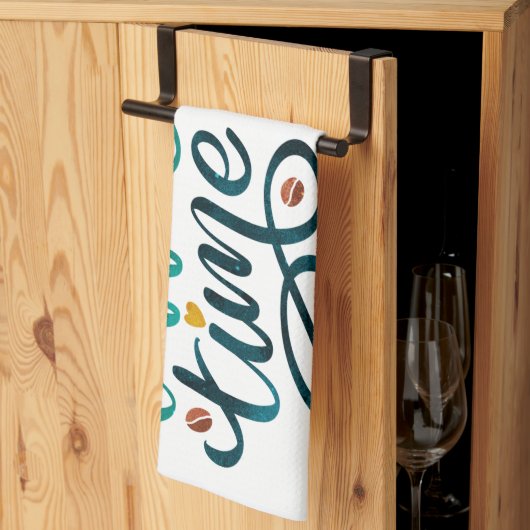 Tea Towel met Coffee Time-bericht Theedoek (Derde Gevouwen)