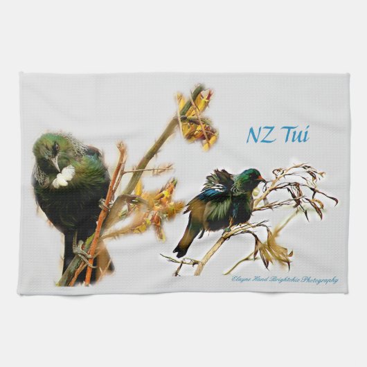 Tea towel NZ Tui Bird Theedoek (Horizontaal)