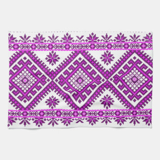 Tea Towel Oekraïens Paars print Theedoek