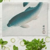 TEA TOWEL : OHARA KOSON : CARP/KOI 1926 THEEDOEK (Gevouwen)