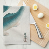 TEA TOWEL : OHARA KOSON : CARP/KOI 1926 THEEDOEK (Quarter Fold)