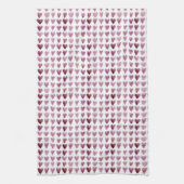Tea Towel - Paarse Hayes Love Hearts Theedoek (Verticaal)