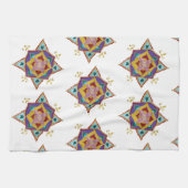Tea Towel Pink Yellow Mandala Theedoek (Horizontaal)