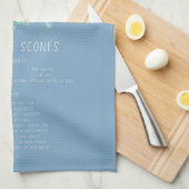 Tea Towel Recipe Scones met Jam en Cream Gift Theedoek (Quarter Fold)