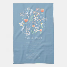 Tea Towel Recipe Scones met Jam en Cream Gift Theedoek